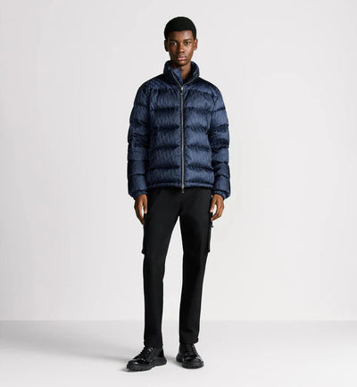 "D" Oblique Puffer Blau
